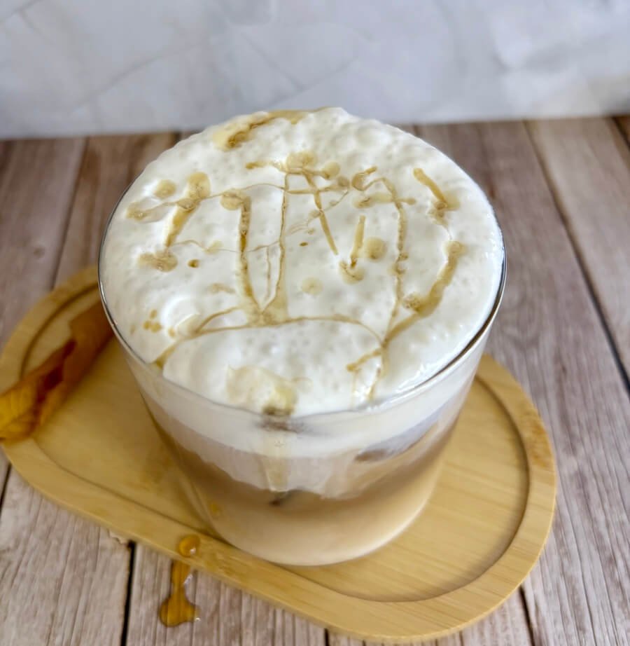 iced salted maple latte recipe