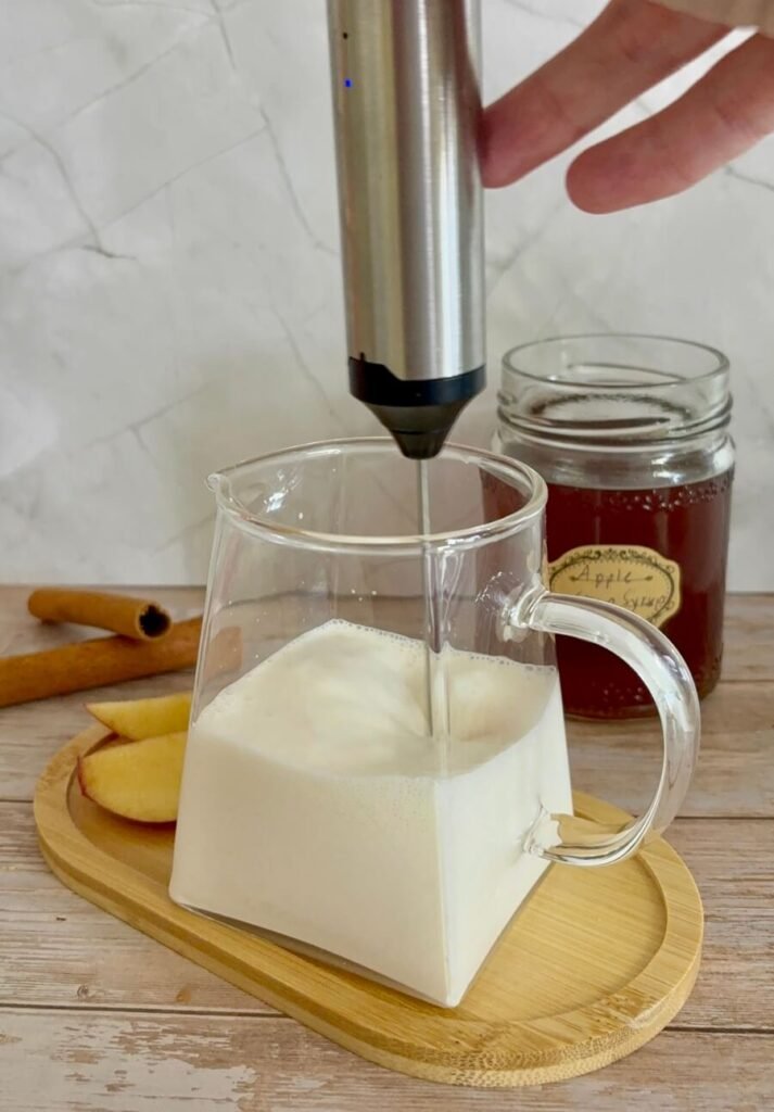 iced apple crisp cream chai