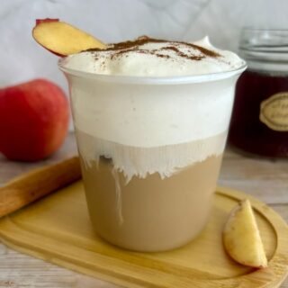 iced apple crisp cream chai