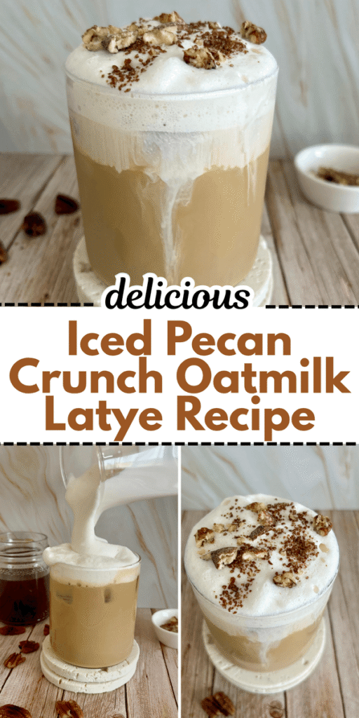 iced pecan crunch oatmilk latte
