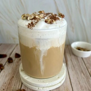 iced pecan crunch oatmilk latte