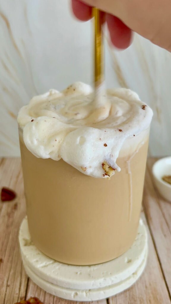 iced pecan crunch oatmilk latte starbucks copycat