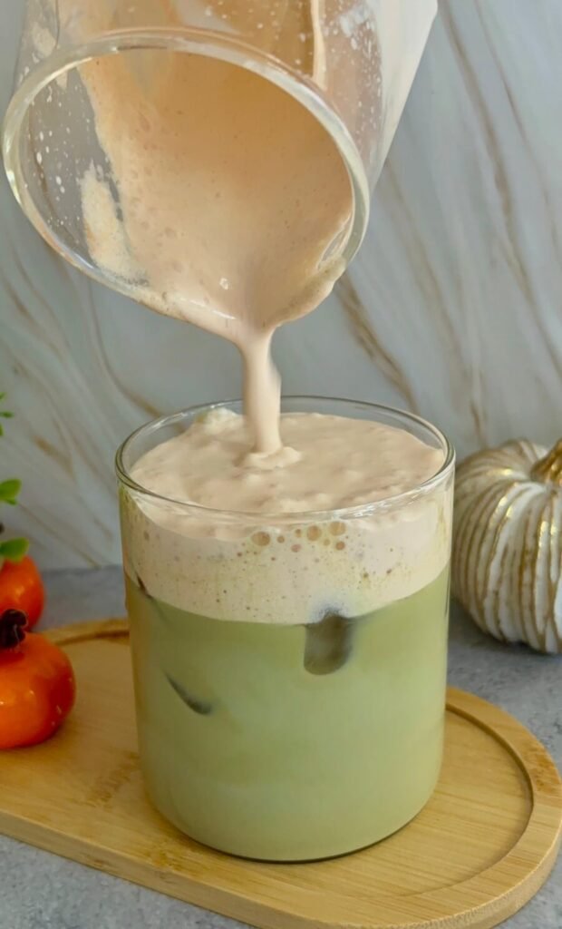 iced pumpkin cream matcha starbucks copycat