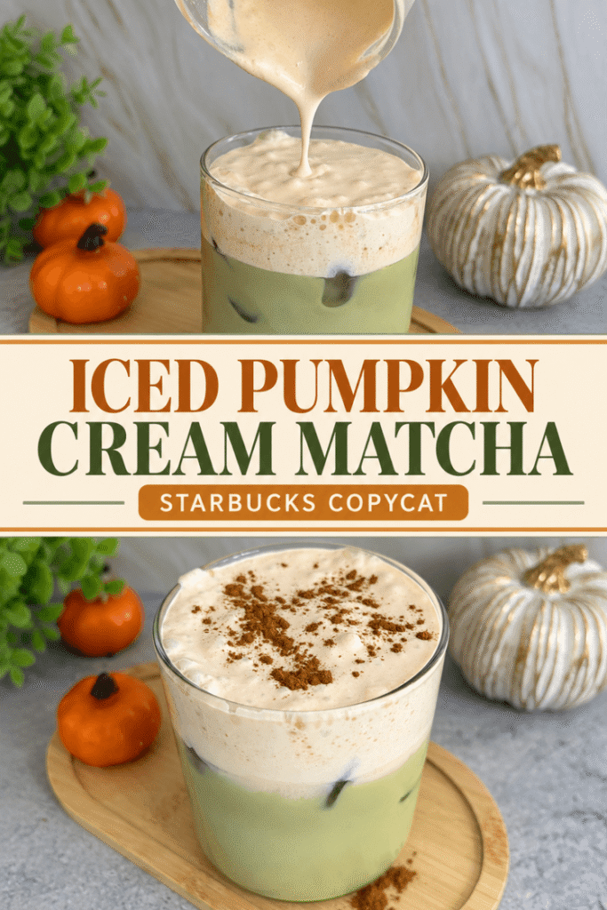 iced pumpkin cream matcha starbucks copycat