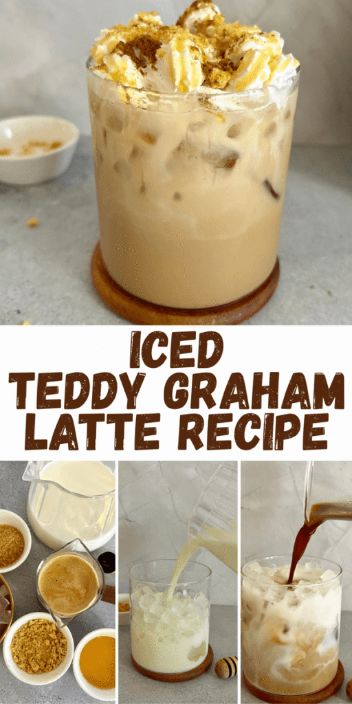 iced teddy graham latte