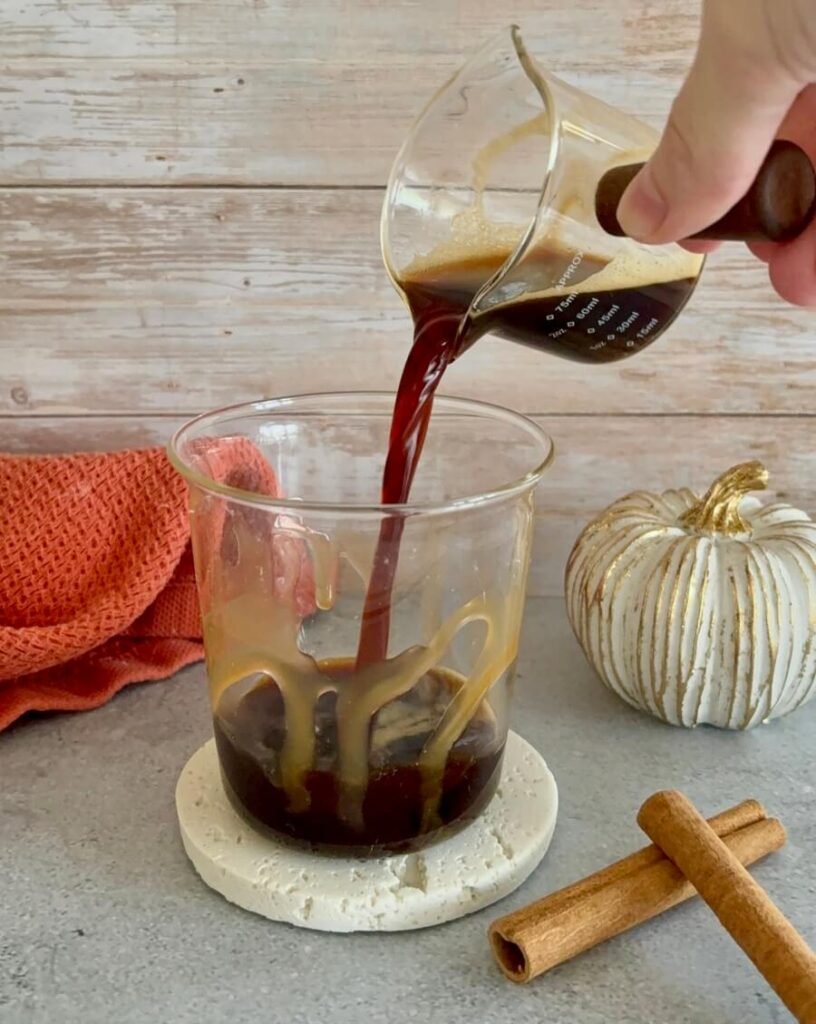 pumpkin spice caramel latte