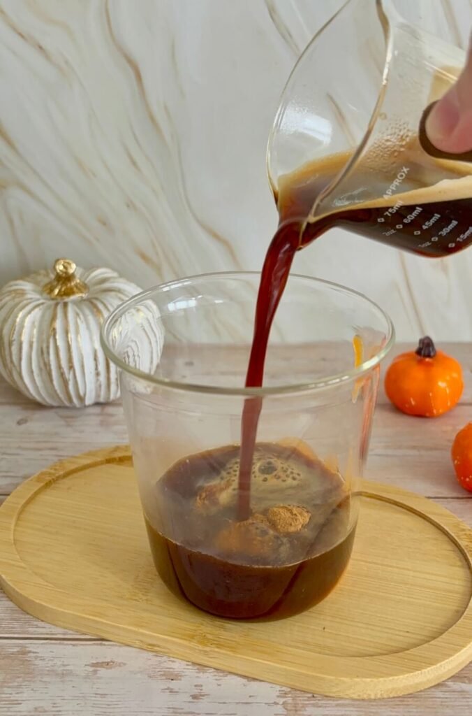pumpkin spice pecan latte
