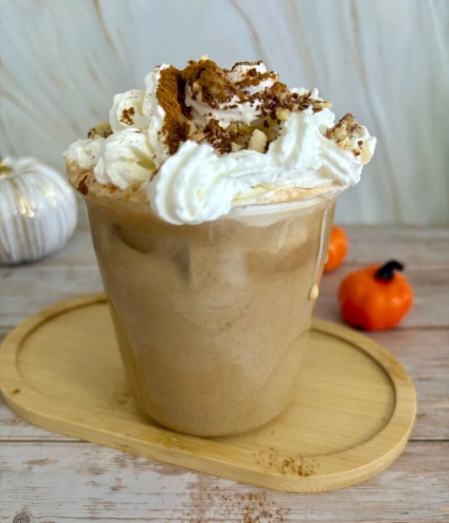 pumpkin spice pecan latte