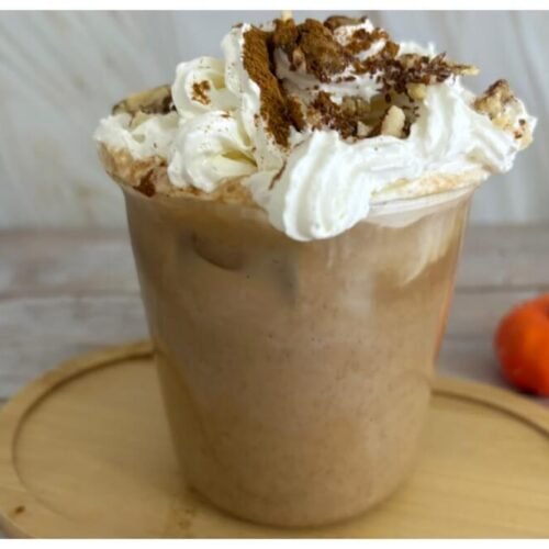 pumpkin spice pecan latte