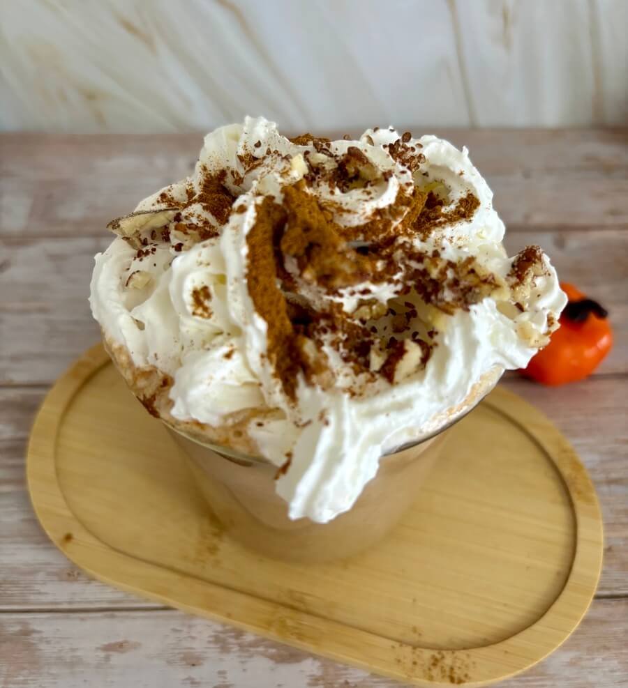 pumpkin spice pecan latte